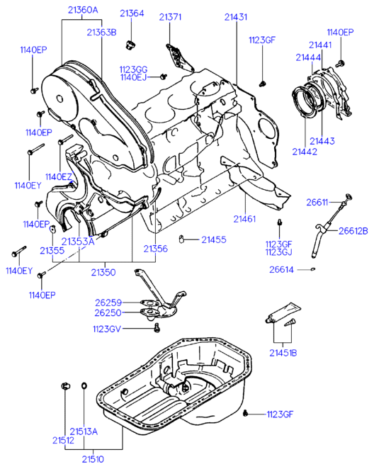 Hyundai 21512-21000 - Різьбова пробка, масляний піддон autozip.com.ua