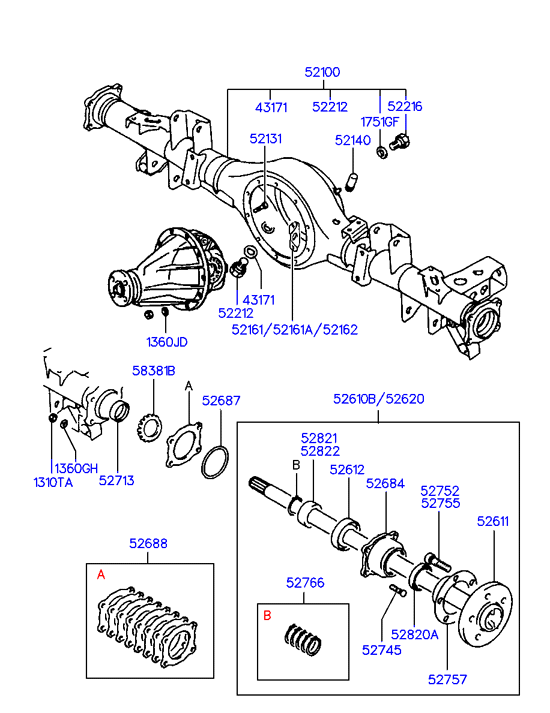 Buessing 52701-4A060 - Комплект підшипника маточини колеса autozip.com.ua