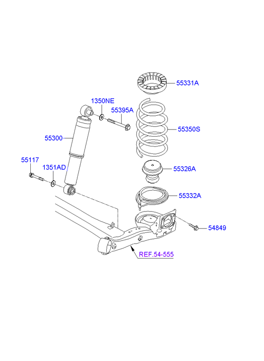 Hyundai 55300-0X100 - Амортизатор autozip.com.ua