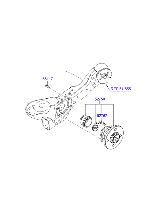 KIA 52750-1G-100 - Комплект підшипника маточини колеса autozip.com.ua