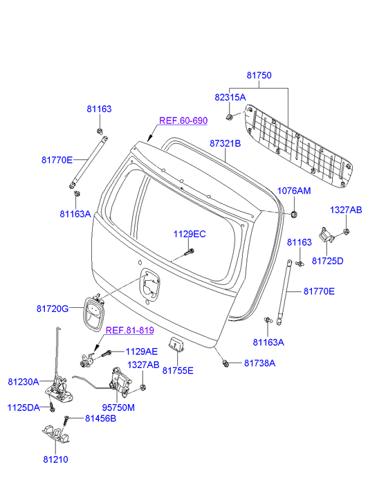 Hyundai 81770-0X000 - Газова пружина, кришка багажник autozip.com.ua