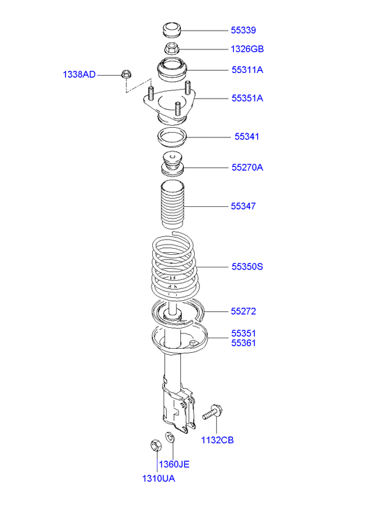 KIA 5531125000 - Опора стійки амортизатора, подушка autozip.com.ua