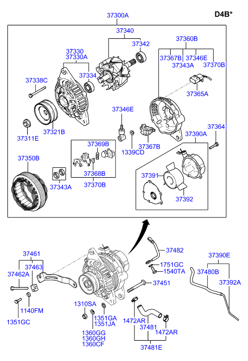 Hyundai 3733142001 - Bearing - front autozip.com.ua