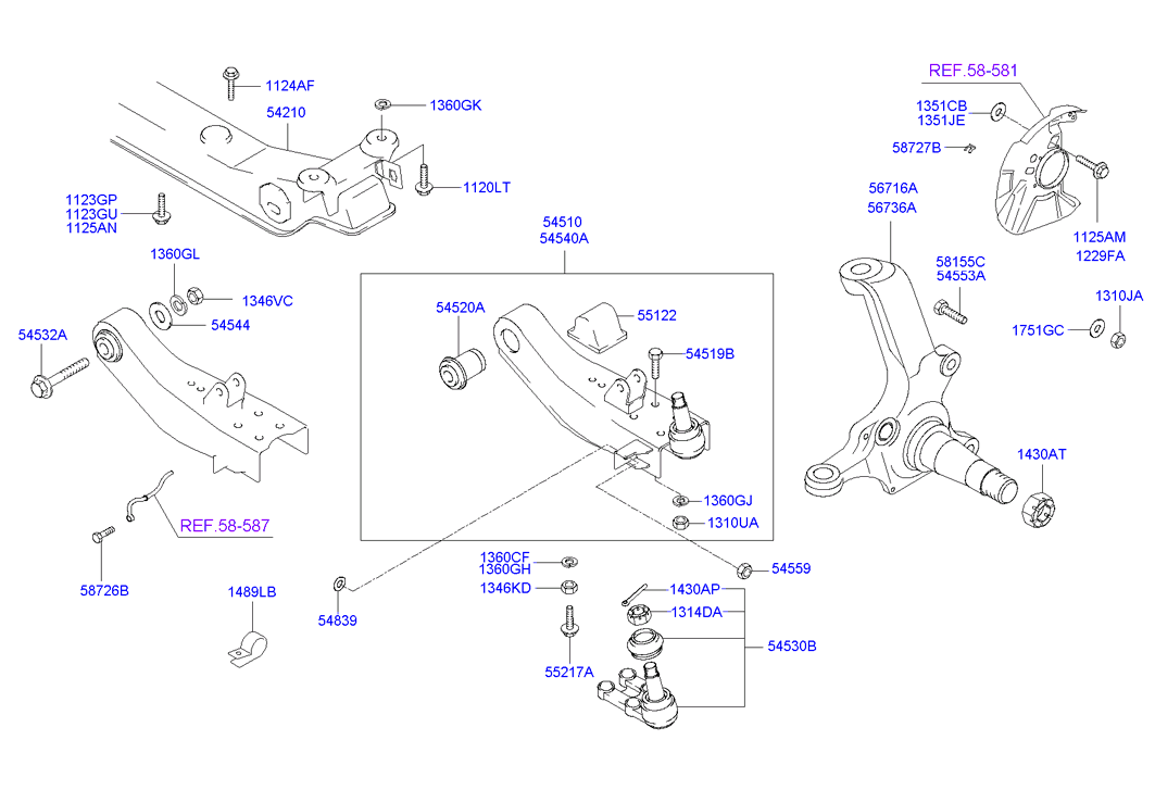 Hyundai 54560-43150 - Втулка, листова ресора autozip.com.ua