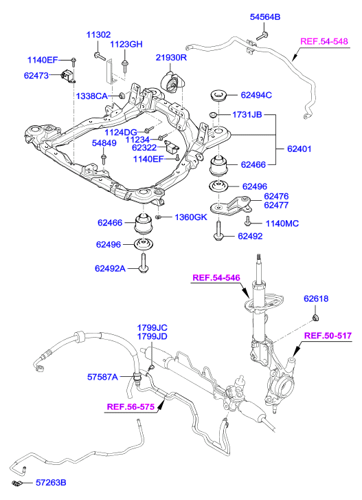 Hyundai 1338610003 - Гайка листової ресори autozip.com.ua