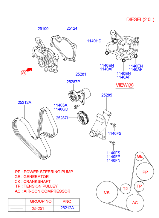 KIA 25124-23000 - Прокладка, водяний насос autozip.com.ua