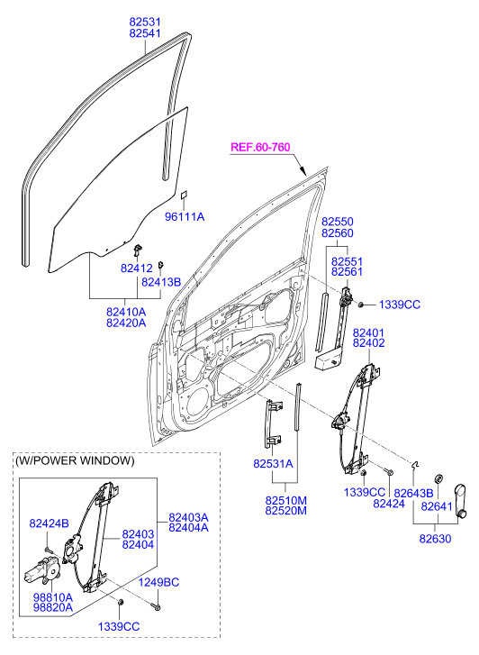 Hyundai 98820-1C100 - Підйомний пристрій для вікон autozip.com.ua