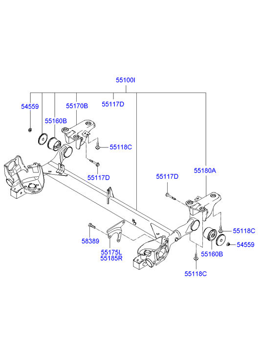 Hyundai 551001C200 - Кронштейн, допоміжні рами / кронштейн агрегата autozip.com.ua