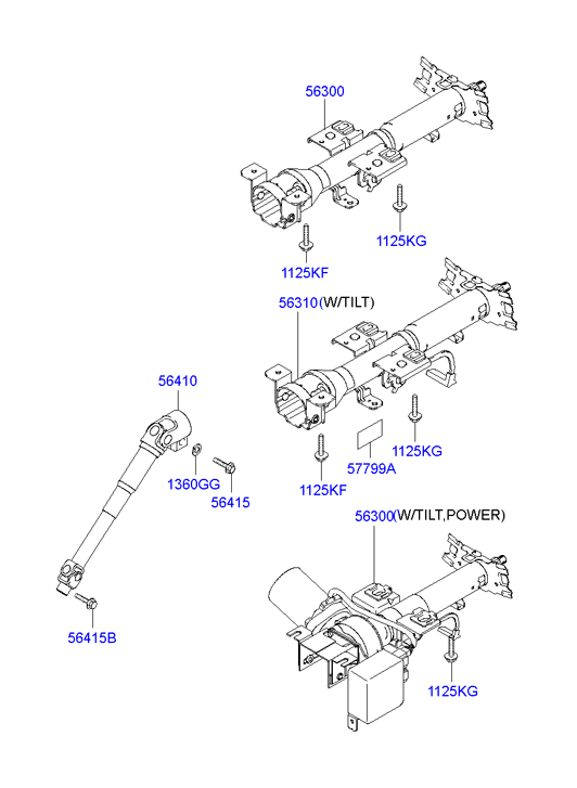 Hyundai 563101C110 - Рульова колонка autozip.com.ua