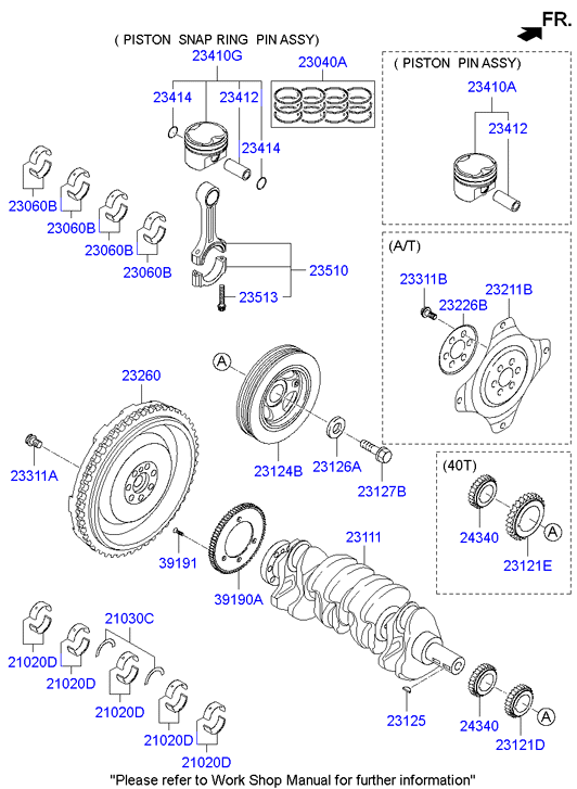 Hyundai 23040-2G200 - Комплект поршневих кілець autozip.com.ua