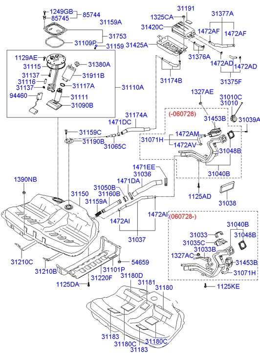 Hyundai 31150-3K000 - Паливний бак autozip.com.ua