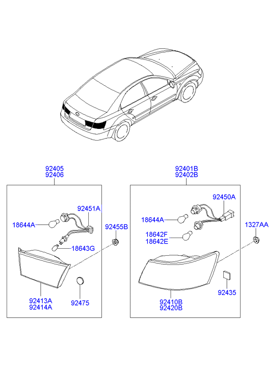 Hyundai 92402-3K010 - Задній ліхтар autozip.com.ua