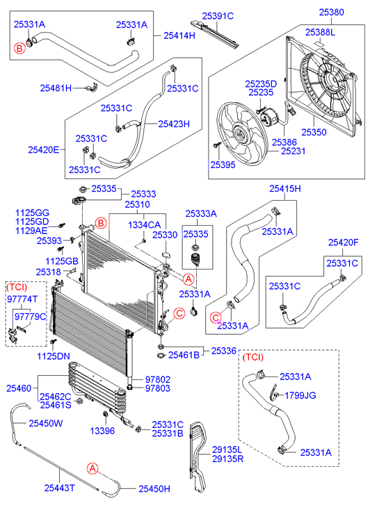 Hyundai 25310-3K180 - Радіатор, охолодження двигуна autozip.com.ua