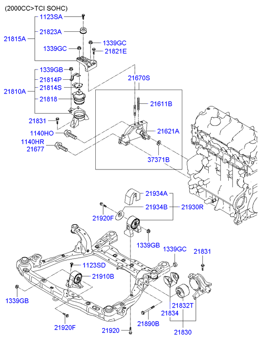 Hyundai 21812-3L500 - Опора двигуна autozip.com.ua