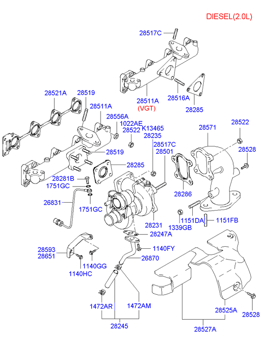 Hyundai 28521-33020 - Прокладка, випускний колектор autozip.com.ua