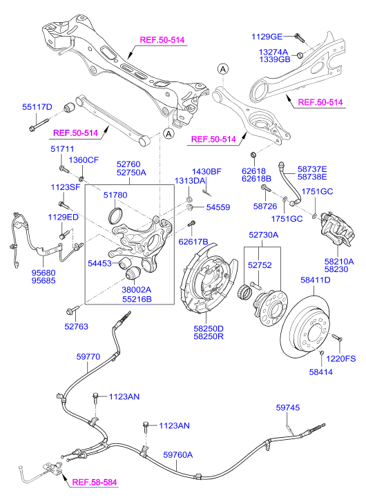 Hyundai 58737-2L900 - Гальмівний шланг autozip.com.ua