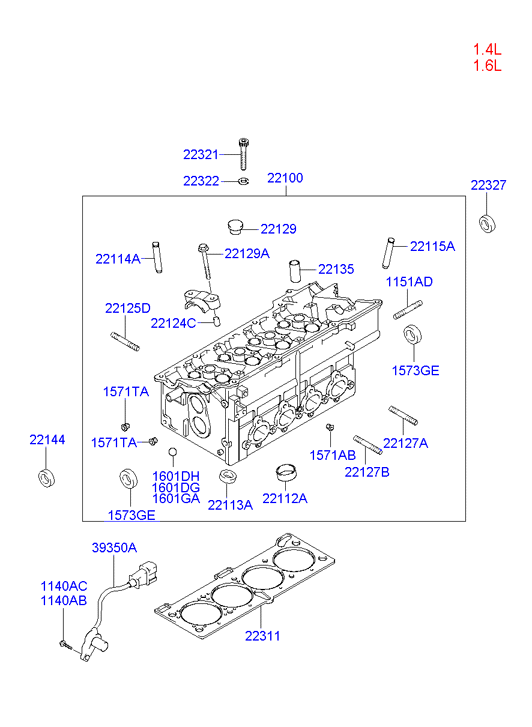 Hyundai 22144-27000 - Ущільнене кільце, розподільний вал autozip.com.ua