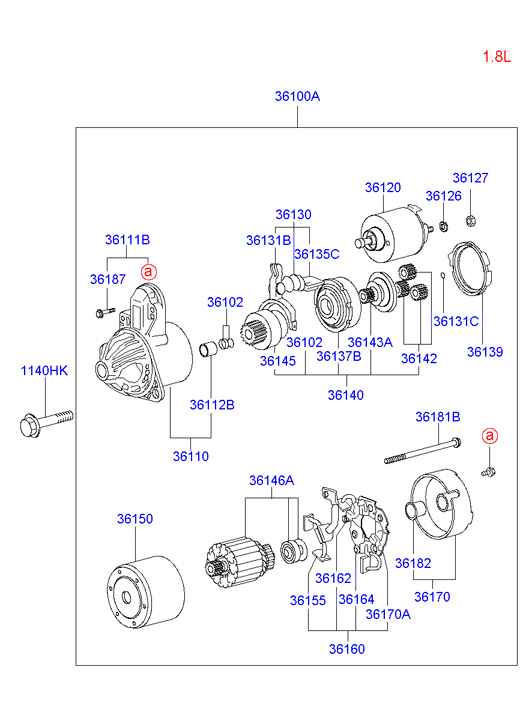 KIA 36160-32510 - Обмотка збудження, стартер autozip.com.ua