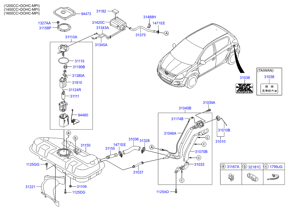 KIA 31110 1J000 - Паливний насос autozip.com.ua