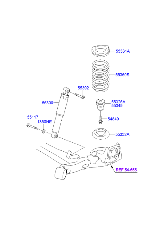 Hyundai 55300-1J000 - Амортизатор autozip.com.ua