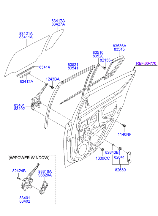 Hyundai 98820-1J100 - Підйомний пристрій для вікон autozip.com.ua