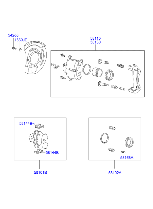 KIA HB401004 - Гальмівний супорт autozip.com.ua