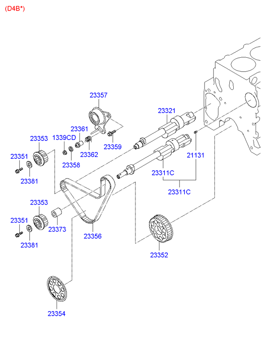 KIA 2334042000 - Проміжний вал autozip.com.ua