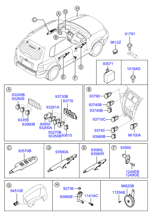 KIA 93575-2E050WK - Вимикач, стеклолод'емнік autozip.com.ua