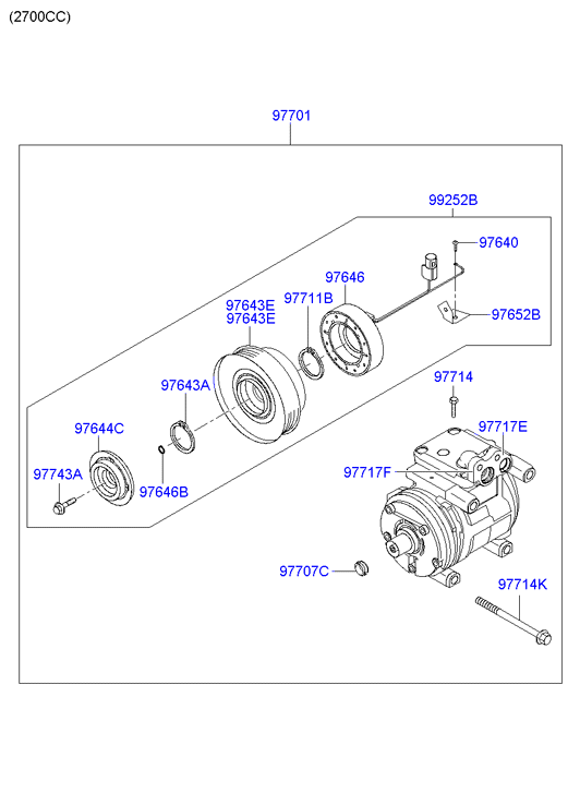 Hyundai 97701-2E500 - Компресор, кондиціонер autozip.com.ua