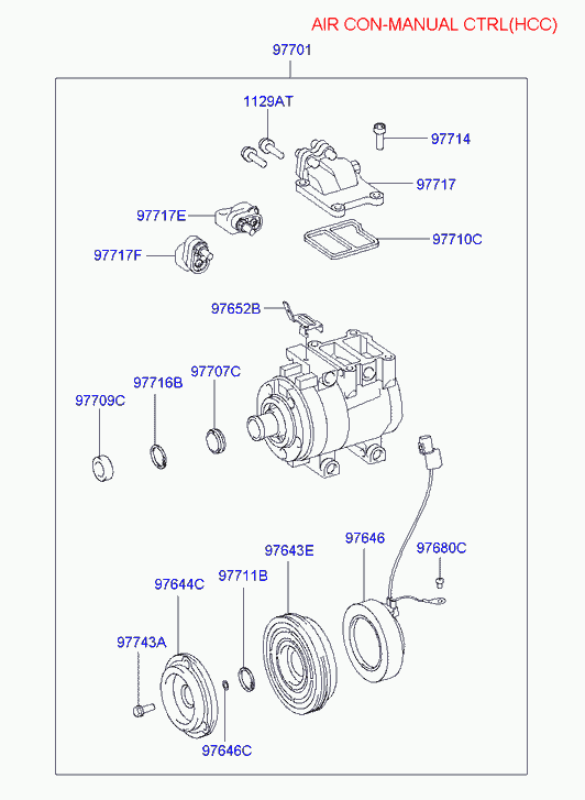 KIA 97701-2C000 - Компресор, кондиціонер autozip.com.ua