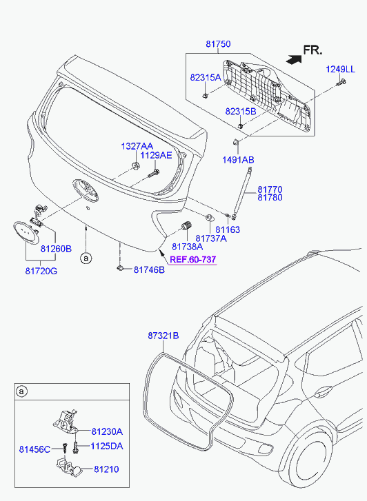 KIA 81770-B9010 - Газова пружина, кришка багажник autozip.com.ua