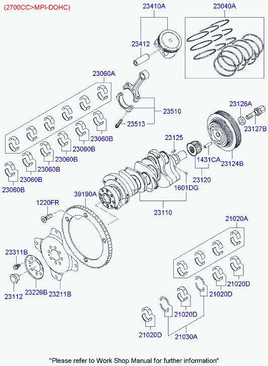 Hyundai 2103037200 - Вкладиші центральні std autozip.com.ua