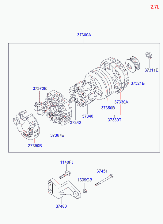 Hyundai 37370-37400 - Регулятор напруги генератора autozip.com.ua