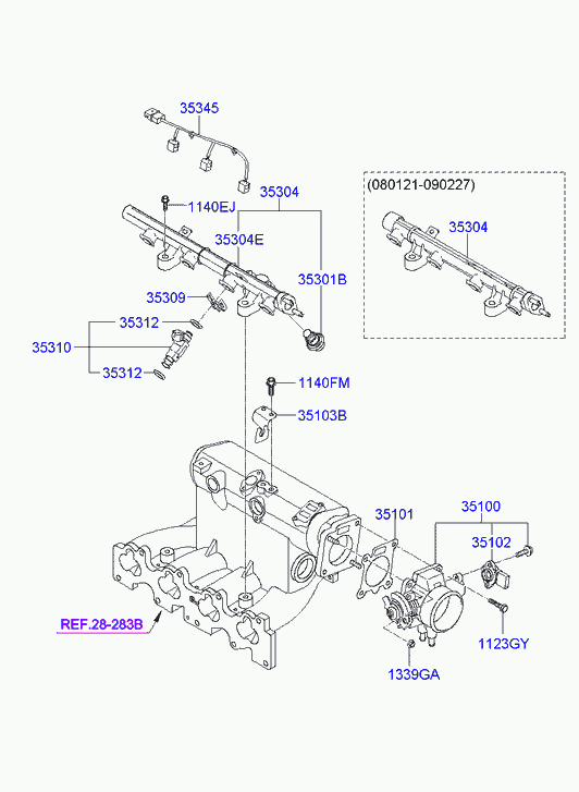 Hyundai 35100-23900 - Патрубок дросельної заслінки autozip.com.ua