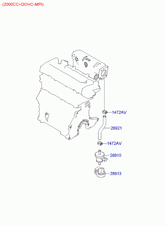 Hyundai 28910 26900 - Клапан вентиляції, паливний бак autozip.com.ua