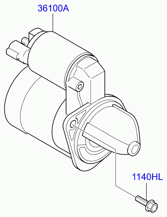 KIA 36100-2B220 - Стартер autozip.com.ua