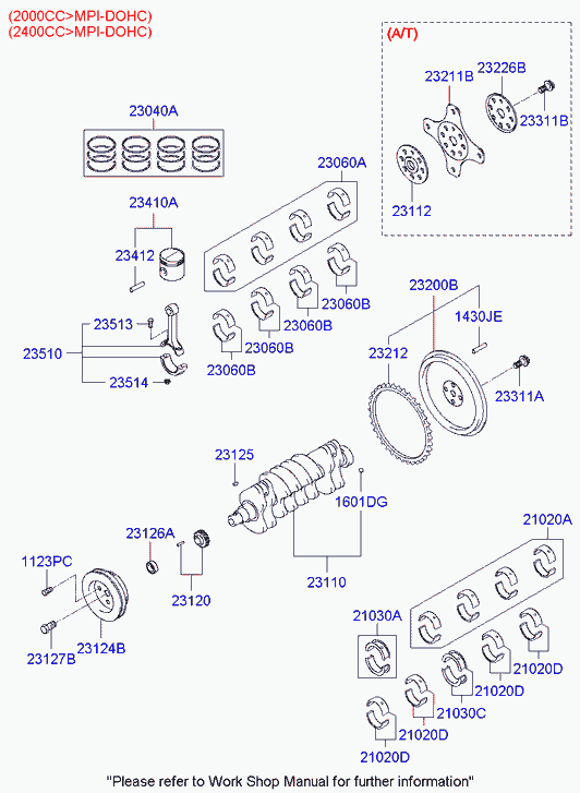 KIA 2304037300 - Комплект поршневих кілець autozip.com.ua