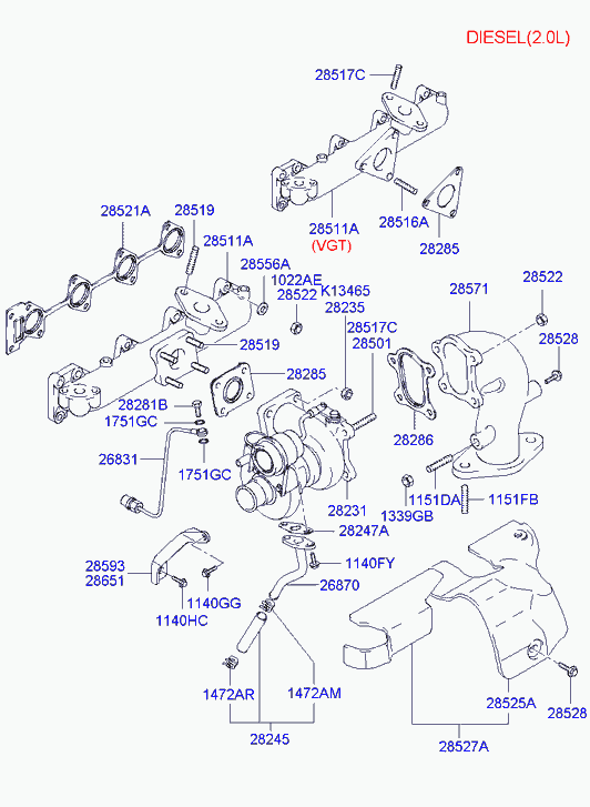 KIA 28521-37103 - Прокладка, випускний колектор autozip.com.ua