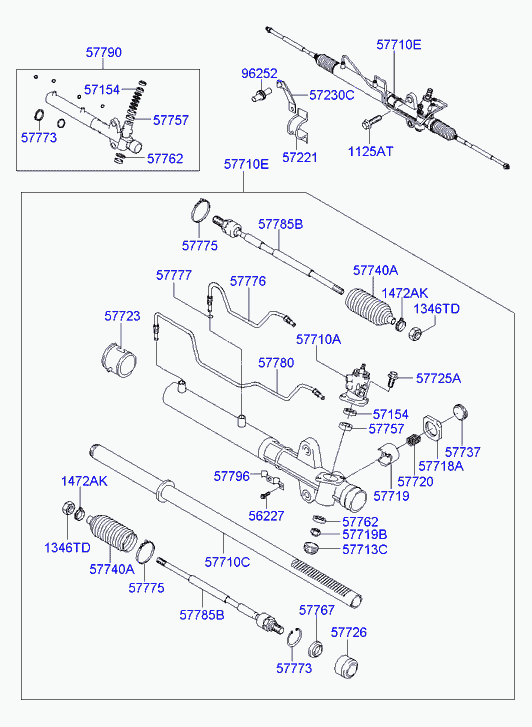 Hyundai 57785-26200 - Осьовий шарнір, рульова тяга autozip.com.ua