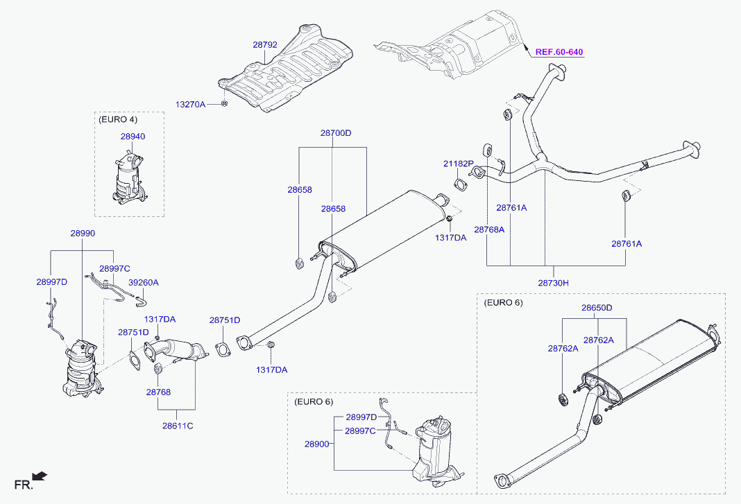 Hyundai 28768-B8300 - Кронштейн, втулка, система випуску autozip.com.ua