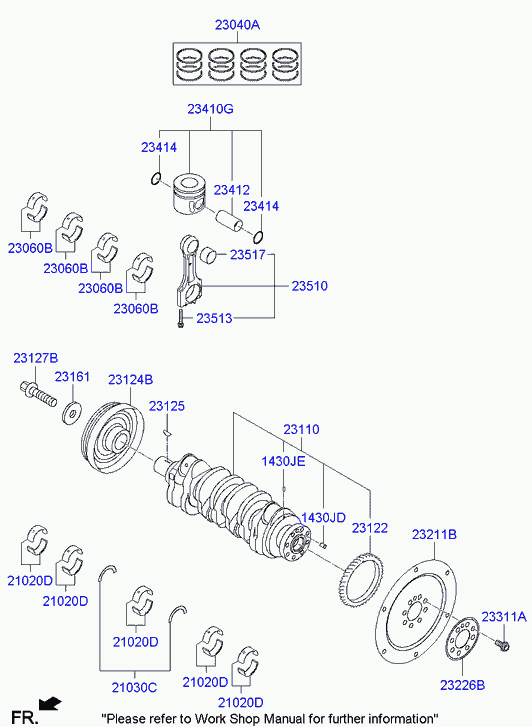 KIA 23124-2F600 - Ремінний шків, колінчастий вал autozip.com.ua