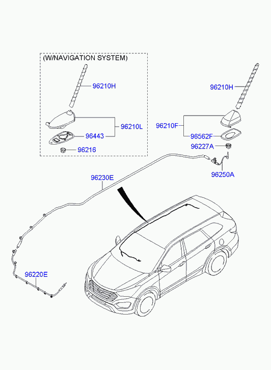 Hyundai 962632E220 - Головка антени autozip.com.ua