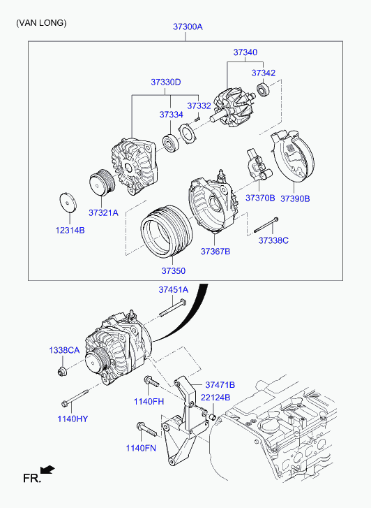 KIA 373004A320 - Генератор autozip.com.ua