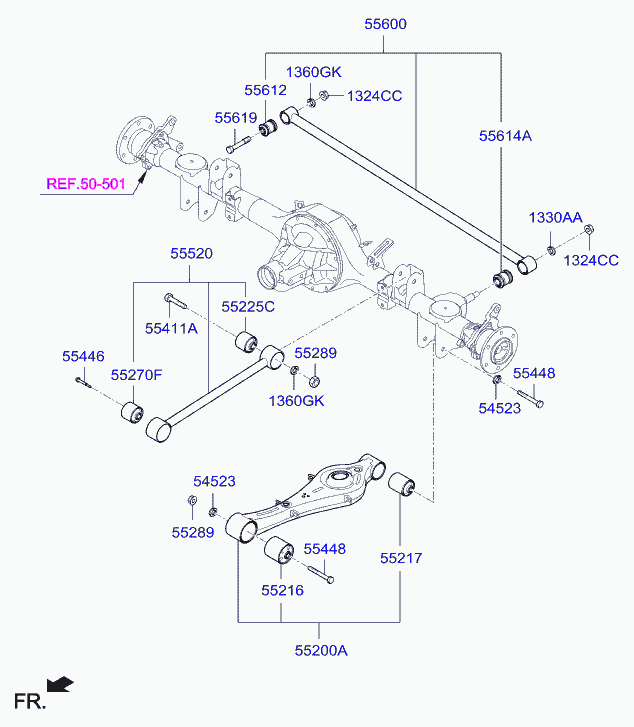 Hyundai 55270-4H100 - Сайлентблок, важеля підвіски колеса autozip.com.ua