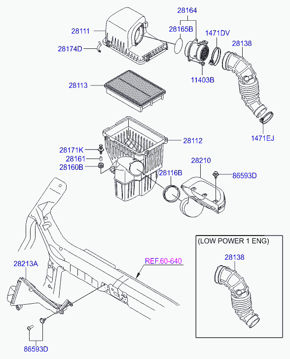 Hyundai 28164-4A900 - Датчик потоку повітря autozip.com.ua