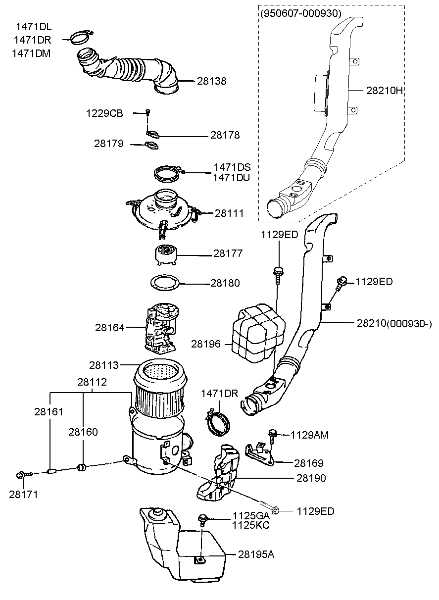 Chrysler 28113-32510 - Повітряний фільтр autozip.com.ua