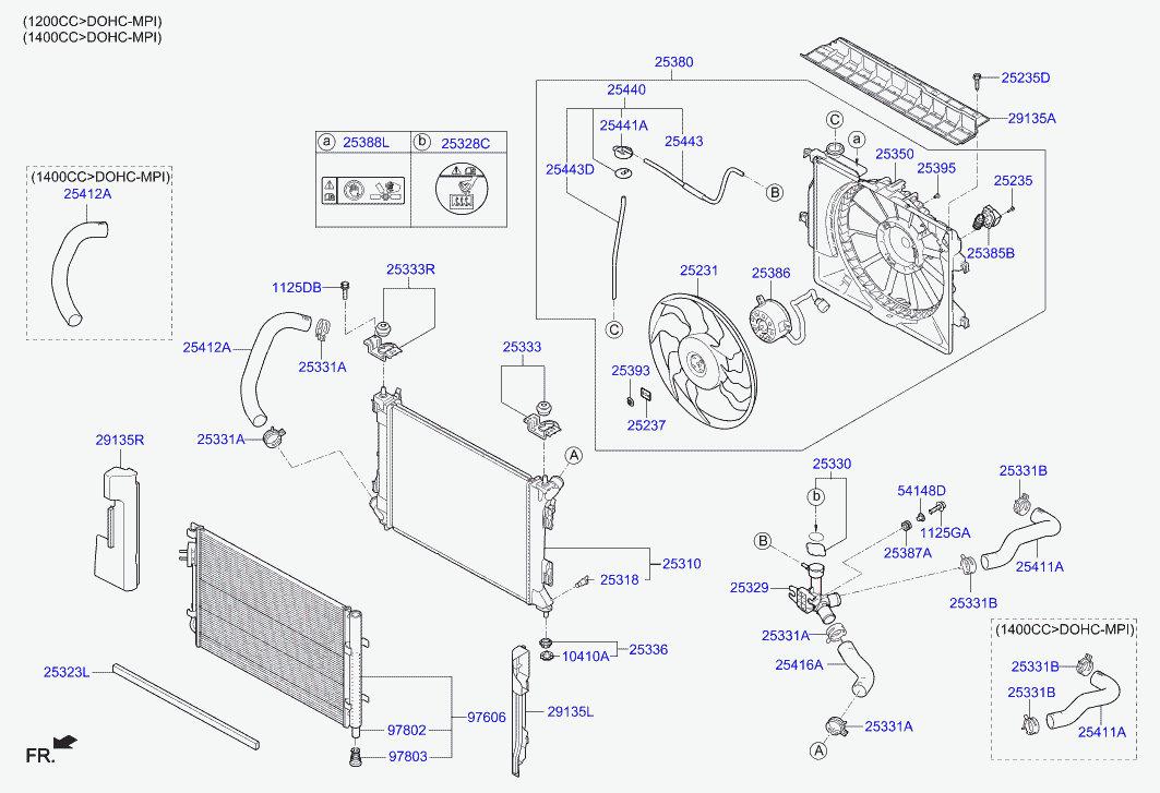 Hyundai 252311P390 - Вентилятор радіатора системи охолодження autozip.com.ua