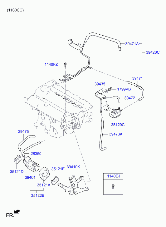 KIA 35120-27050 - Перетворювач тиску, управління ОГ autozip.com.ua