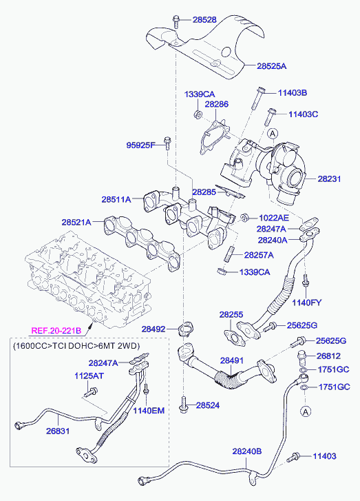 KIA 282852A700 - Прокладка, компресор autozip.com.ua