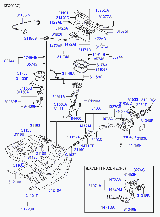 KIA 31911-3L000 - Паливний фільтр autozip.com.ua